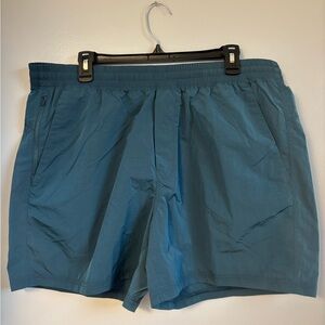 VSRT Men's Teal Lightweight Nylon Drawstring Shorts w/ pockets. Sz XL. NWT